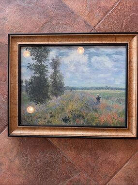 Framed Sapna Shah Claude Monet Artwork.  Poppy Fields Near Argenteuil.